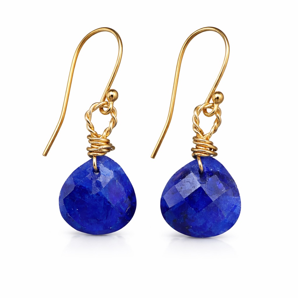 Hk5088 Sapphire Dangle Hook Earrings 90$